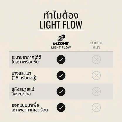 ถุงเท้ารุ่น Light Flow